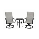 Four Seasons Courtyard Palermo 3 Piece Aluminum Bistro Set with Swivel Rockers - 396092