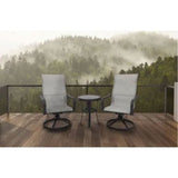 Four Seasons Courtyard Palermo 3 Piece Aluminum Bistro Set with Swivel Rockers - 396092