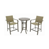 Four Seasons Courtyard Amalfi 3 Piece Balcony Height Outdoor Dining Set, Beige - 396093