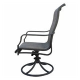 Four Seasons Courtyard Tuscany 6 Piece Swivel Rocker Chair Set w/ Aluminum Frame - 396094