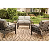Four Seasons Courtyard Coral Bay 4 Piece Deep Seating Set with Cushioned Chairs - 396121
