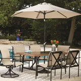 Four Seasons Courtyard 2 Tone Aluminum Eastport Slat Top Patio Dining Table - 396125