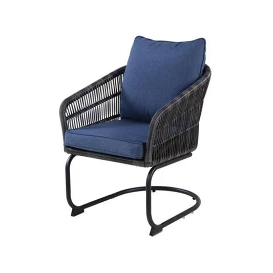 Four Seasons Courtyard Adelaide Set of 2 C Spring Cushioned Dining Chairs, Blue - 396132