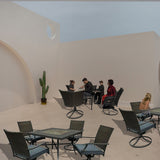 Four Seasons Courtyard Belmont 5 Piece All Weather Patio Furniture Dining Set -