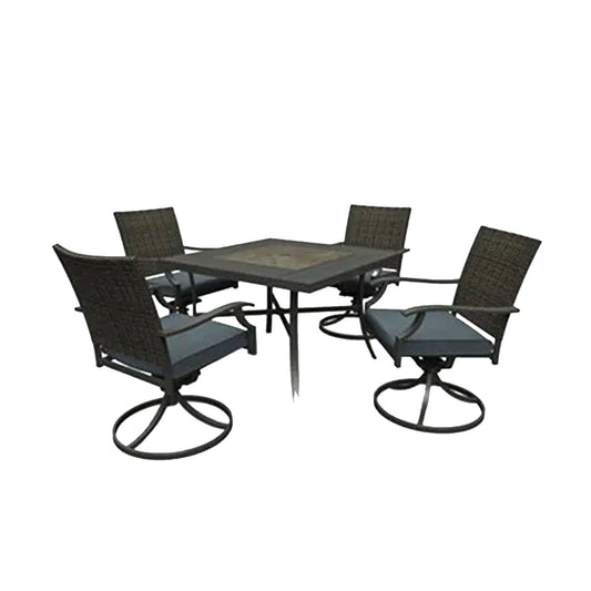 Four Seasons Courtyard Belmont 5 Piece All Weather Patio Furniture Dining Set -