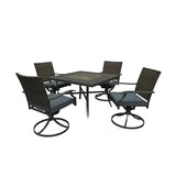 Four Seasons Courtyard Belmont 5 Piece All Weather Patio Furniture Dining Set -