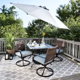 Four Seasons Courtyard Belmont 5 Piece All Weather Patio Furniture Dining Set -