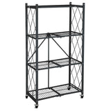 Origami 4 Pack 4 Tier Folding Garage Shelves Heavy Duty Shelving with Wheels - 415228