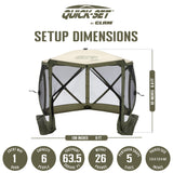 CLAM Quick Set Venture 9x9 Ft Portable Canopy + Clam Quick Set Screen (2 Pack) - 399153