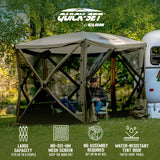 CLAM Quick Set Venture 9x9 Ft Portable Canopy + Clam Quick Set Screen (2 Pack) - 399153