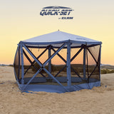 CLAM Quick Set Escape Canopy, Blue + Clam Quick Set Screen Hub, Blue (2 Pack) - 399160