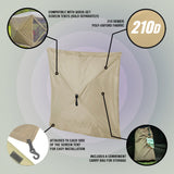 CLAM Quick Set Venture Canopy with Clam Quick Set Screen Hub Tent, Tan (2 Pack) - 399164