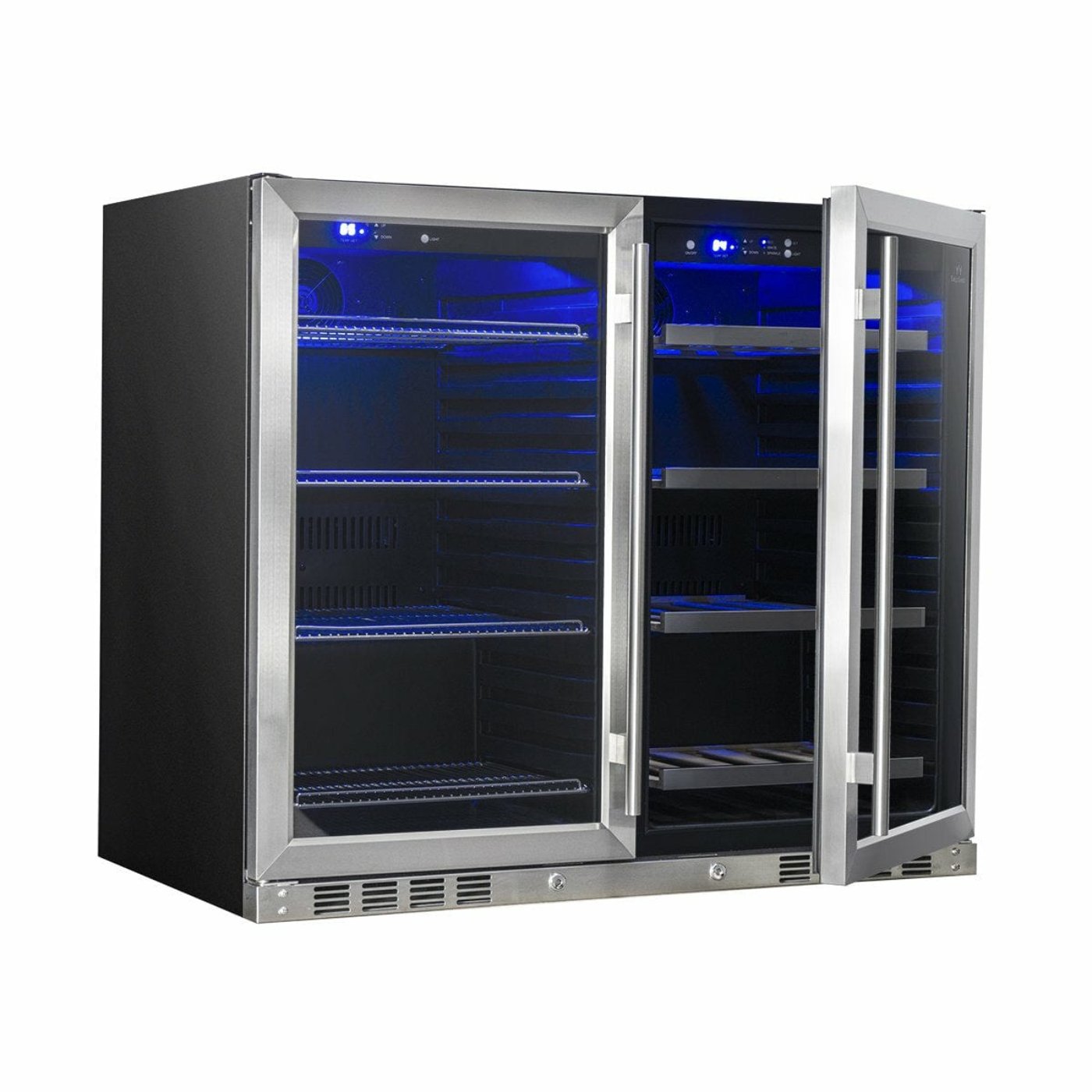 Kings Bottle 39'' Under Counter Wine And Beer Fridge Combo - KBU28LRX
