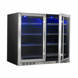 Kings Bottle 39'' Under Counter Wine And Beer Fridge Combo - KBU28LRX