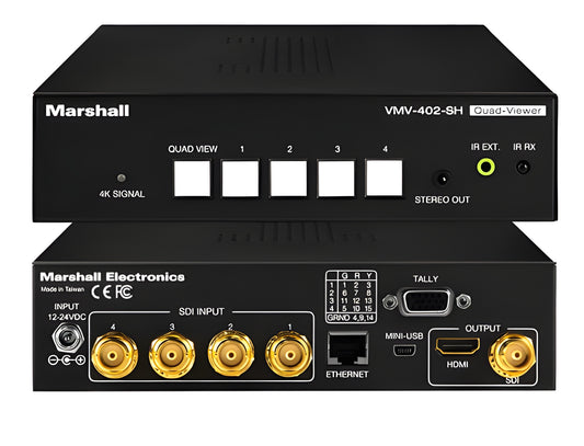 Marshall QVW173-PAC Production Quad-view/Switcher Monitor Package - QVW173PAC