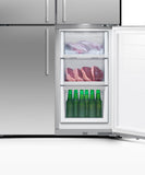 FISHER & PAYKEL RF203QDUVX1 Freestanding Quad Door Refrigerator Freezer, 36", 18.9 cu ft, Ice & Water - RF203QDUVX1-KT