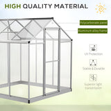 Outsunny 6' L x 6' W Walk-In Polycarbonate Winter Greenhouse - 845-243