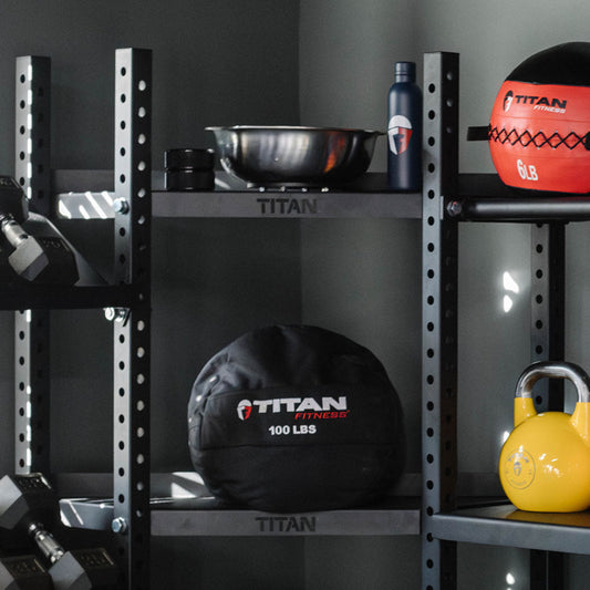 Titan fitness Elite Series Mass Storage System with Bumper Plate & Corner Shelves - 401942