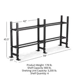Titan fitness Elite Series Extension Unit Mass Storage System with Bumper & Medicine Ball Shelves - 401954