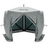 CLAM Quick-Set Adventure 9 x 9 Ft Portable Outdoor Camping Canopy Shelter, Gray - 409469