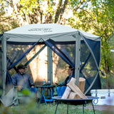 CLAM Quick-Set Adventure 9 x 9 Ft Portable Outdoor Camping Canopy Shelter, Gray - 409469