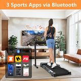 Ksports Under Desk Walking Pad Treadmill with Auto Incline and Wheels, 2.5 HP - 411272