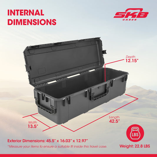 SKB Hard Protective Storage Case Foam & Wheels for Equipment, iSeries, Dark Gray - 412822