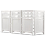 Suncast Outdoor Garden Yard 4 Panel Screen Enclosure Gated Fence, White (5 Pack) - 173090
