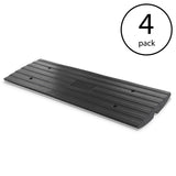 Pyle Car/Truck Rubber Curbside Driveway Ramp Threshold Bridge Track (4 Pack) - 221456