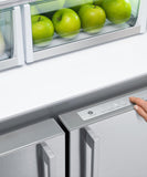 FISHER & PAYKEL RF203QDUVX1 Freestanding Quad Door Refrigerator Freezer, 36", 18.9 cu ft, Ice & Water - RF203QDUVX1-KT