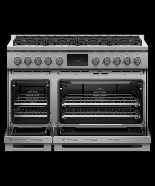 FISHER & PAYKEL RDV3488N Dual Fuel Range, 48", 8 Burners, Self-cleaning - RDV3488N-KT