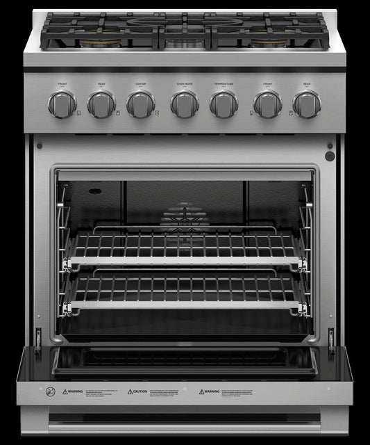 FISHER & PAYKEL RGV3305N Gas Range, 30", 5 Burners - RGV3305N-KT