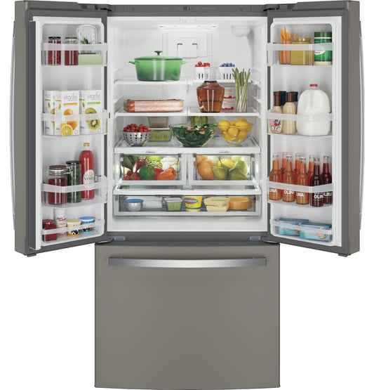 GE APPLIANCES GNE25JMKES GE® ENERGY STAR® 24.7 Cu. Ft. French-Door Refrigerator - GNE25JMKES-KT