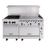 Vulcan 60SS-4B36G Endurance 60" Gas 4-Burner Range with 36" Griddle and 2 Standard Ovens - 238,000 BTU - 60SS-4B36GN