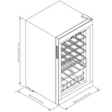 Dometic 19-inch Single-zone freestanding wine cooler, 35 bottles - C35F