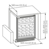 Dometic 24-inch dual-zone Built-in Wine Cooler, 46 Bottles - D46B