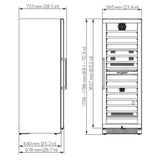 Dometic 24-inch Built-in dual-zone wine cooler, 154 bottles - D154F