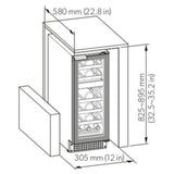 Dometic 12-inch dual-zone freestanding wine cooler, 18 bottles - D18B