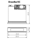 Dometic Compact wine cooler, clear glass door - DrawBar5C