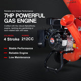 GreatCircleUSA 3-in-1 Wood Chipper - 7HP Engine, 3" Max Branch Capacity - LCE01-FBA