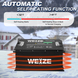 WEIZE 72V(73.6V) 105AH LiFePO4 Golf Cart Battery, 7728Wh Bluetooth Lithium Battery - Complete Kit - BAC-0115CR