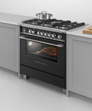 FISHER & PAYKEL OR36SCG6B1 Dual Fuel Range, 36", 5 Burners, Self-cleaning - OR36SCG6B1-KT