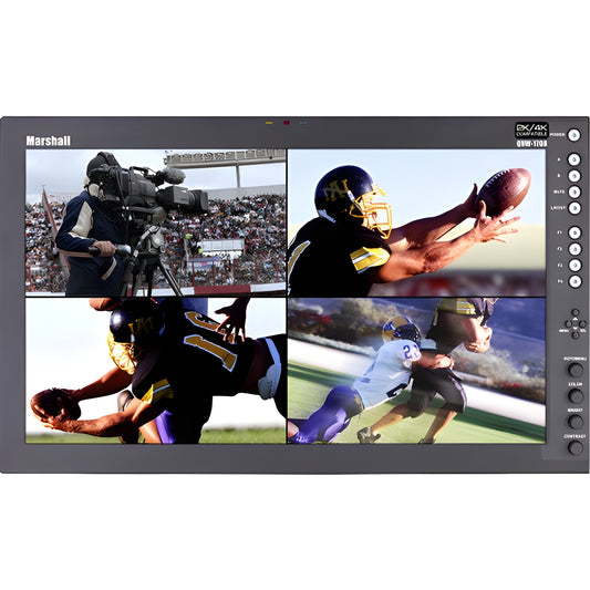 Marshall QVW-1708-3G Quad View 17 inch native resolution. 4K quad 3GSDI (IMD) - QVW17083G