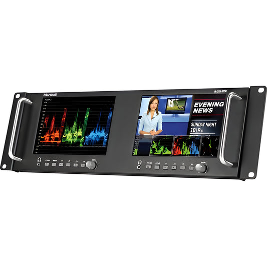 Marshall M-LYNX-702W Dual 7" Rack mountable with HDMI, 3G-SDI, Component, Composite Inputs - MLYNX702W