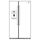 GE APPLIANCES GZS22DGJWW GE® 21.9 Cu. Ft. Counter-Depth Side-By-Side Refrigerator - GZS22DGJWW-KT