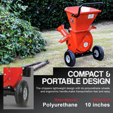 GreatCircleUSA 3-in-1 Wood Chipper - 7HP Engine, 3" Max Branch Capacity - LCE01-FBA