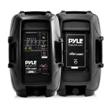 Pyle Active Passive Bluetooth PA Dual Loudspeaker Sound System Kit & Microphones - 84543