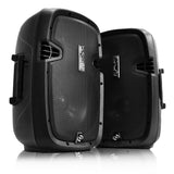 Pyle Active Passive Bluetooth PA Dual Loudspeaker Sound System Kit & Microphones - 84543