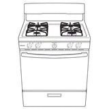 HOTPOINT RGBS300DMBB Hotpoint 30" Free-Standing Gas Range - RGBS300DMBB-KT