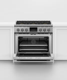 FISHER & PAYKEL RDV3366N Dual Fuel Range, 36", 6 Burners, Self-cleaning - RDV3366N-KT